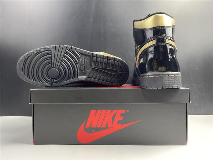 air jordan 1 high og patent ‘black gold’ 555088-032