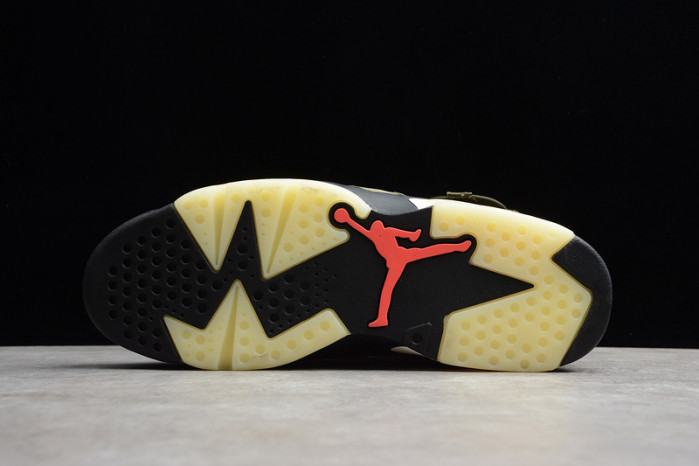 travis scott air jordan 6 medium olive cactus jack cn1084-200