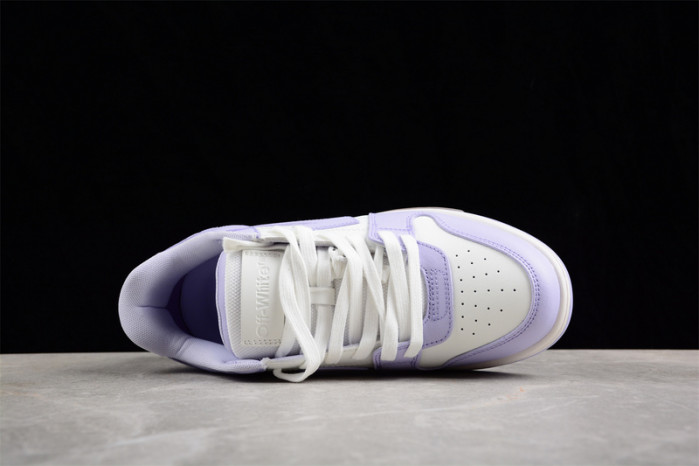 OW Out Of Office Calf Leather White Lilac OWIA259F22LEA0010136