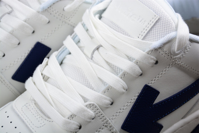 OFW Out Of Office OOO Low Tops White White Navy Blue OMIA189F22LEA0010146