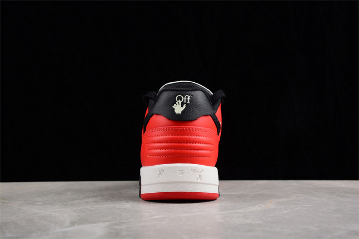 OFW Out Of Office OOO Low Tops Black White Red OMIA189S22LEA0012510