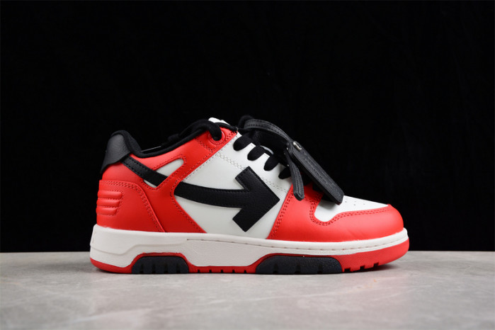 OFW Out Of Office OOO Low Tops Black White Red OMIA189S22LEA0012510