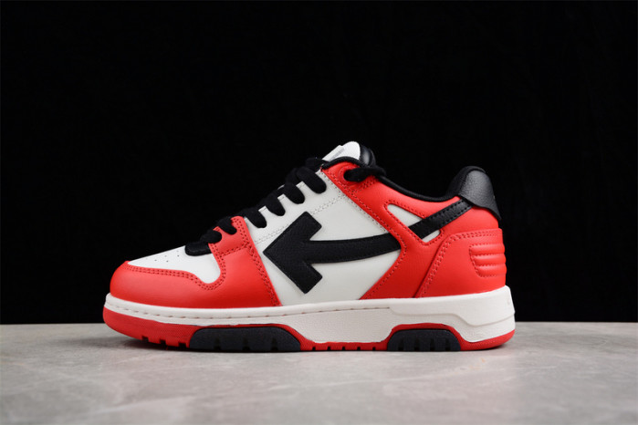 OFW Out Of Office OOO Low Tops Black White Red OMIA189S22LEA0012510