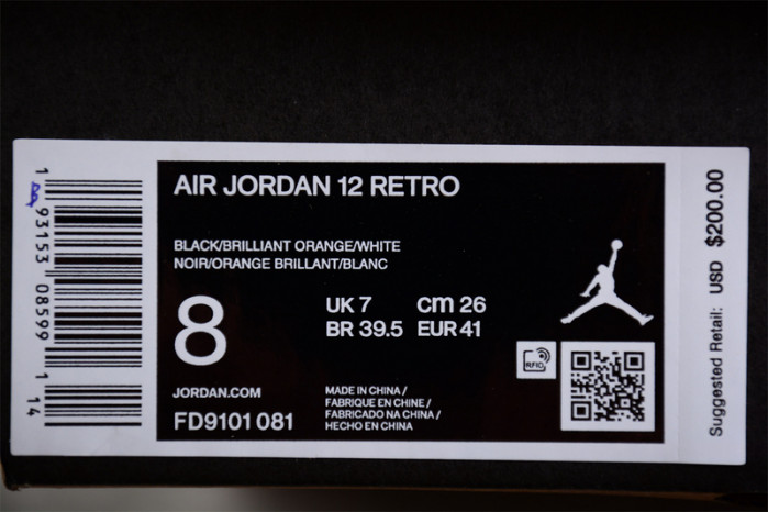 air jordan 12 "brilliant orange" fd9101-081