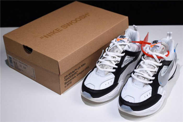 ofw x nike m2k tekno black ,white a03108 062