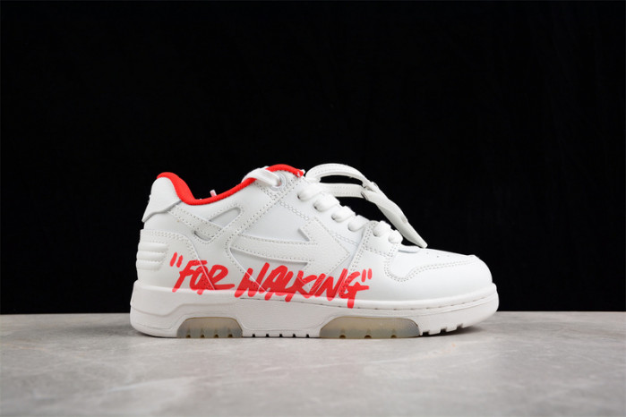 OW Out Of Office OOO Low Tops White Red OMIA189S23LEA0030125