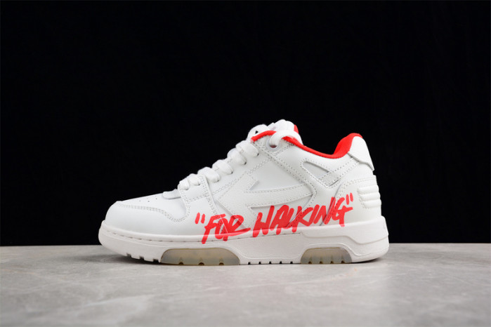 OW Out Of Office OOO Low Tops White Red OMIA189S23LEA0030125