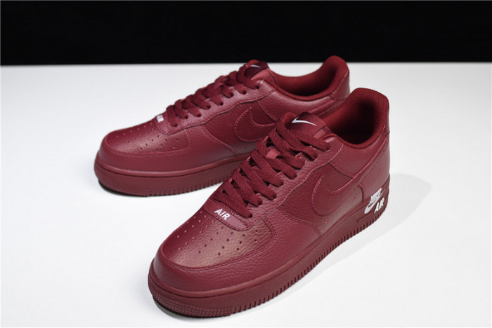 nike air force 1 low 07 lthr sail team red aj7280-600