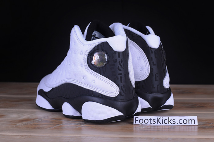 air jordan 13 retro sngl day "love and respect" black/ white mens 888164-112