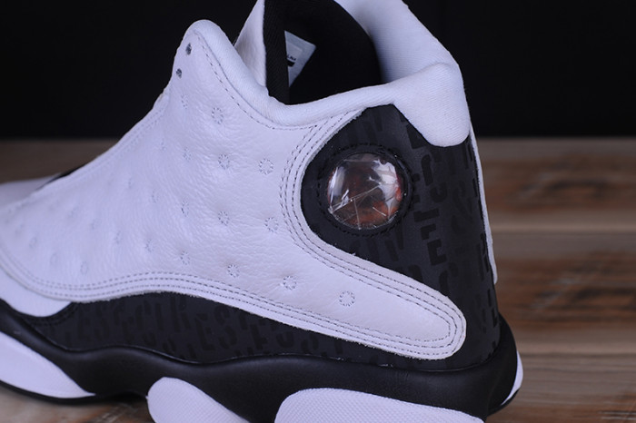 air jordan 13 retro sngl day "love and respect" black/ white mens 888164-112